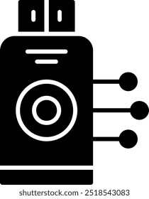 Driving Data Glyph Vector Icon Design