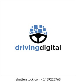 driving digital logo stock design