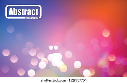 Driving at dusk past taverns and restaurants, seen as a brightly lit scene with blurry images. Vector Illustration