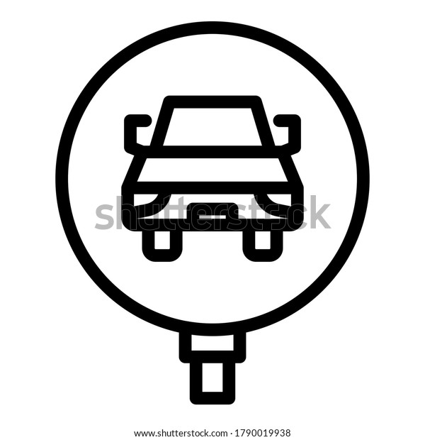 Driving education\
icon. Outline driving education vector icon for web design isolated\
on white background