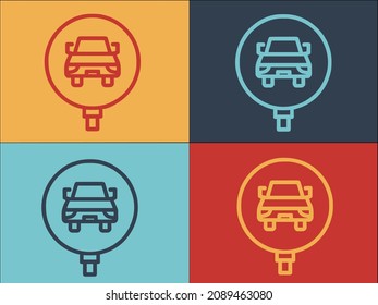 Driving Education Logo Template, Simple Flat Icon of education,school,traffic