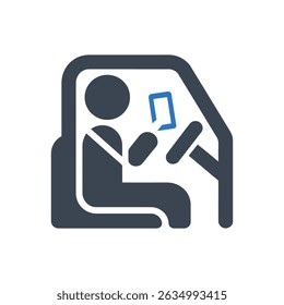 Icono De Enfoque De Conducción Aislado Sobre Fondo Blanco