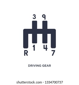 driving gear controls icon. Simple element illustration from mechanicons concept. driving gear controls editable symbol design on white background. Can be use for web and mobile.