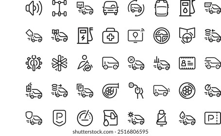 Driving icons High-Quality Vector Icons Collection with Editable Stroke. Ideal for Professional and Creative Projects.