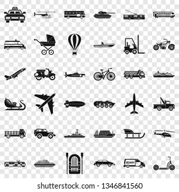 Driving icons set. Simple style of 36 driving vector icons for web for any design