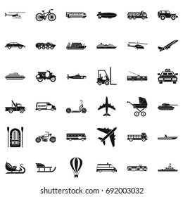 Driving icons set. Simple style of 36 driving vector icons for web isolated on white background