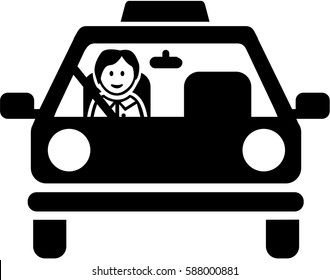 Driving instructor pictogram