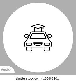 Driving Lesson Icon Sign Vector,Symbol, Logo Illustration For Web And Mobile