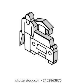 driving lessons for seniors isometric icon vector. driving lessons for seniors sign. isolated symbol illustration