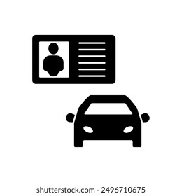 driving license concept line icon. Simple element illustration. driving licenset concept outline symbol design.