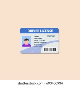 Icono de Licencia de conducción plana