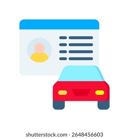 Ícone da carta de condução ilustração de vetor plana