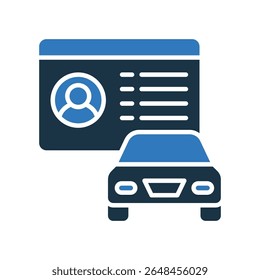 Ícone da carta de condução - Ilustração de vetor misto