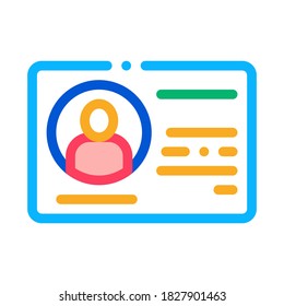 driving license icon vector. driving license sign. color symbol illustration