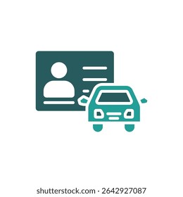 driving license icon. vector.Editable stroke.linear style sign for use web design,logo.Symbol illustration.