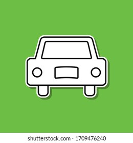 Driving license sticker icon. Simple thin line, outline vector of cv icons for ui and ux, website or mobile application