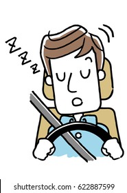 Driving man: Drowsy driving