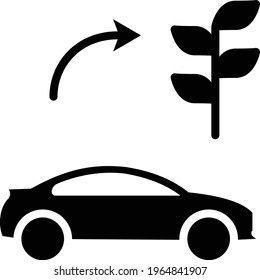 Driving Mode Vector Glyph Icon Design, Autonomous driverless vehicle Symbol, Robo car Sign, Automated driving system stock illustration, Self-driving eco friendly car Concept