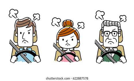 Driving people: get angry, stress