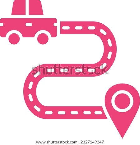 Driving Route vector icon. Can be used for printing, mobile and web applications.