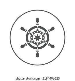 Driving rudder ship wheel icon | Circle version icon |