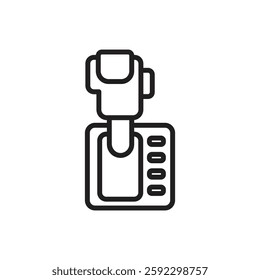 Driving School Automatic Transmission Outline Icon Vector Illustration