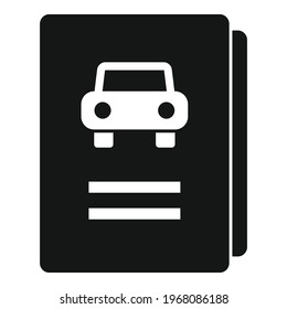 Driving school book icon. Simple illustration of Driving school book vector icon for web design isolated on white background