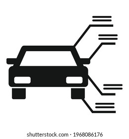 Driving school car description icon. Simple illustration of Driving school car description vector icon for web design isolated on white background