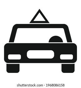 Driving school car icon. Simple illustration of Driving school car vector icon for web design isolated on white background