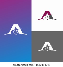 Driving School Creative Logo Symbol Design Template