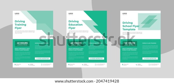 Driving school flyer design. Drive teaching poster
flyer leaflet template.
Driving lesson instructor poster leaflet
design