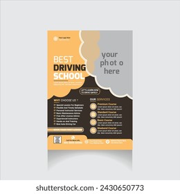 driving school flyer design,education template design
