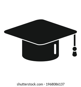 Driving school graduation hat icon. Simple illustration of Driving school graduation hat vector icon for web design isolated on white background
