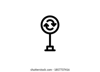Icono de la escuela de conducción - Signo de giro