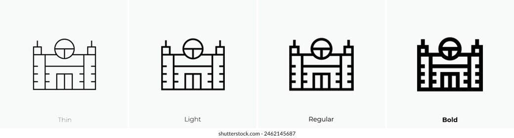 driving school icon. Thin, Light Regular And Bold style design isolated on white background