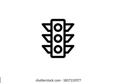 Icono de la escuela de conducción - Luz de tráfico
