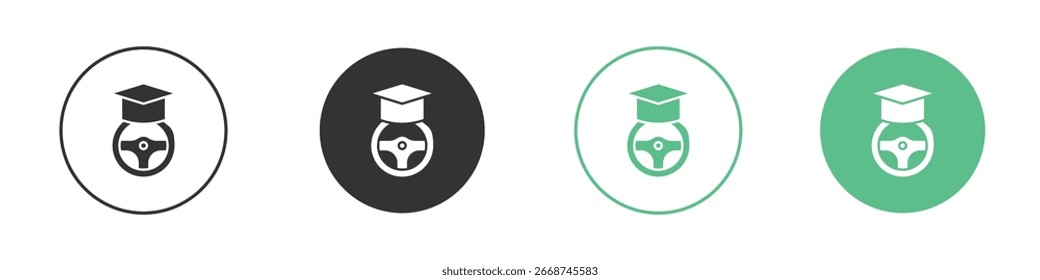 Driving school icon for your website or app. eps10