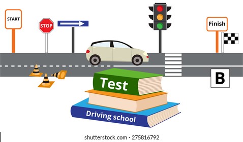Driving School Illustration