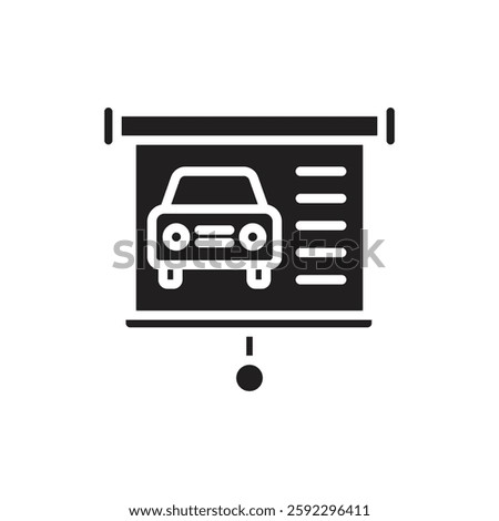 Driving School Lessons Filled Icon Vector Illustration
