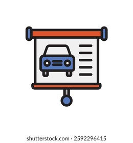 Driving School Lessons Icon Vector Illustration