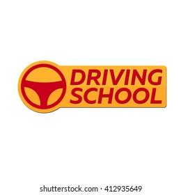 Driving school logo. Auto Education. The rules of the road