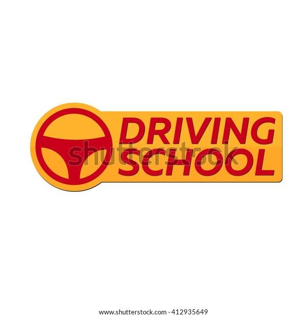 Driving school logo. Auto Education. The rules of\
the road