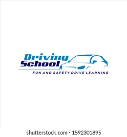 Driving School Logo Design Car Vector, Drive License Illustration Template
