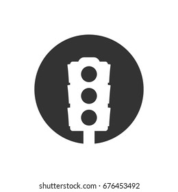 Driving school logo and emblem template. Auto education. Vector illustration