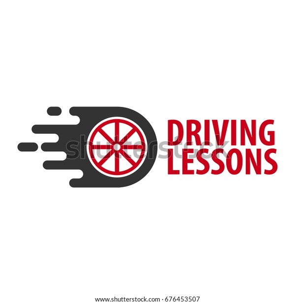 Driving school logo and emblem template.\
Auto education. Vector\
illustration