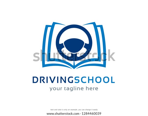 Driving School Logo Template Design\
Vector, Emblem, Concept Design, Creative Symbol,\
Icon
