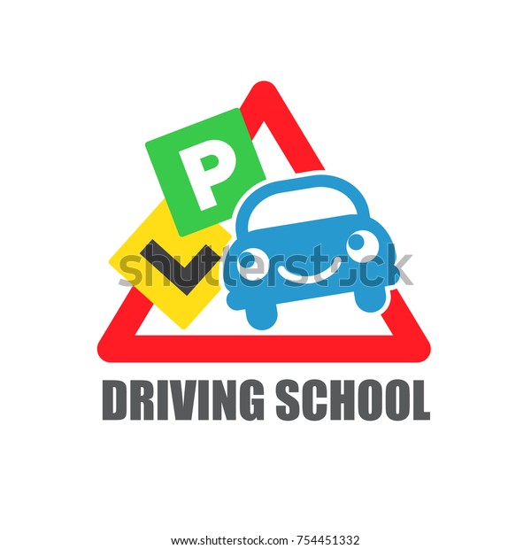 Driving school for motoring. Logo design. Vector\
illustration. 