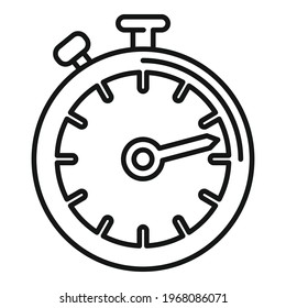 Driving school stopwatch icon. Outline Driving school stopwatch vector icon for web design isolated on white background