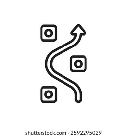 Driving School Test Outline Icon Vector Illustration