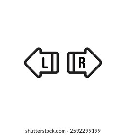 Driving School Turn Signal Outline Icon Vector illustration